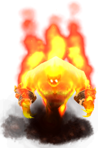 A Fire Elemental in World of Warcraft.
