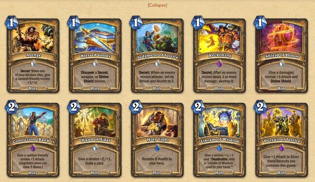 A list of Paladin Holy spells!