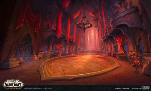 Castle Nathria loading screen in World of Warcraft.
