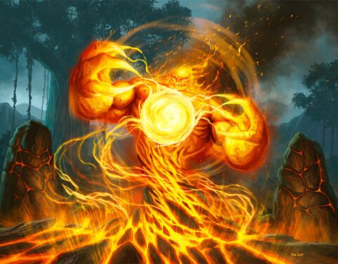 Unpublished Fire Elemental (made for Journey to Un'Goro, used for Wildfire Elemental)