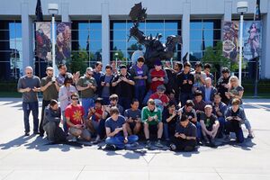 "Our group pic of the #Hearthstone Dev team might have gone better if we HADN'T launched on mobile."