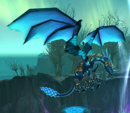 An azure drake in World of Warcraft