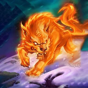 Fire Spirit Wolf, full art