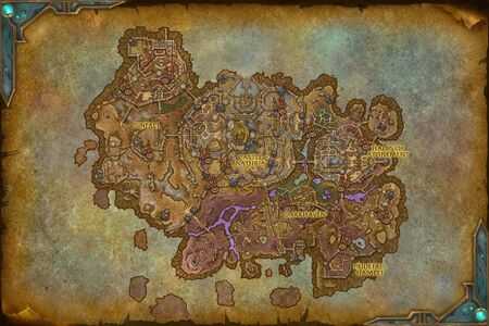 Revendreth flightmap in World of Warcraft.