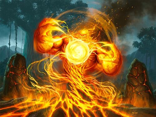 A fire elemental.