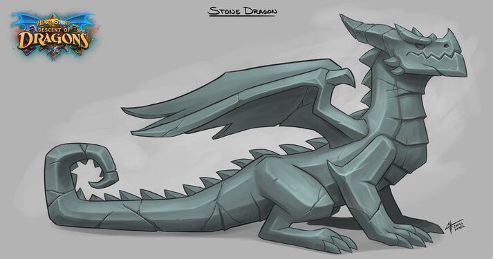 A stone dragon.