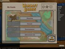 An early 2D version of the game's interface