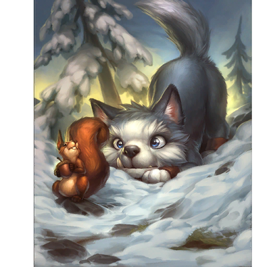 Frostwolf Cub, full art