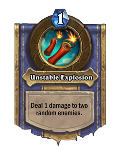 Unstable Explosion