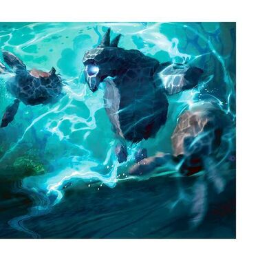 Lesser Water Elemental 3, full art